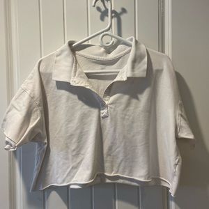 Aerie offline cropped collared shirt